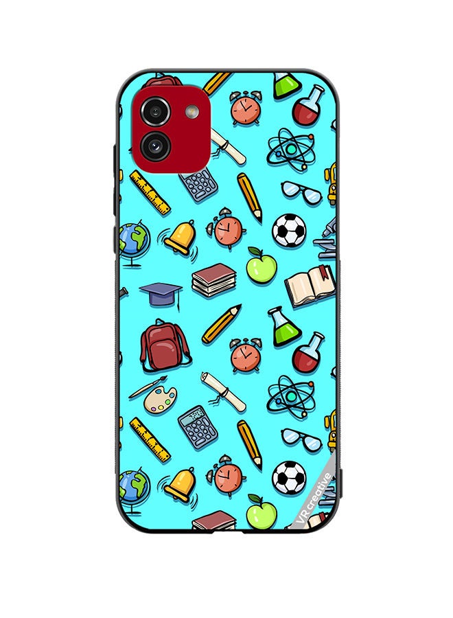VR CREATIVE Protective Case Cover For Samsung Galaxy A03 Cartoon School Color Design Multicolour - Image 1