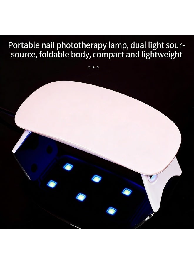 صن ميني مصباح تجفيف أظافر صغير USB قابل للطي | مصباح UV/LED محمول لتجفيف طلاء الأظافر والجل - Image 3