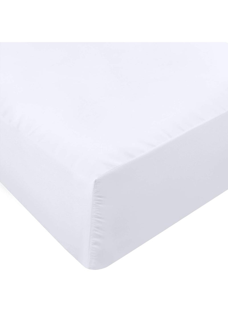 Utopia Bedding Utopia Bedding Queen Fitted Sheet - Bottom Sheet - Deep Pocket - Soft Microfiber - Shrinkage and Fade Resistant - Easy Care -1 Fitted Sheet Only (White)  - Image 1