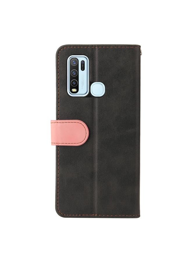 erorex Case For vivo Y50 / Y30 Global Business Stitching-Color Horizontal Flip PU Leather Case with Holder & Card Slots & Photo Frame - Image 3