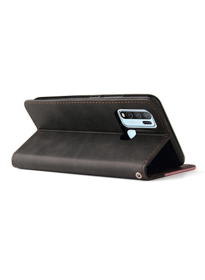 erorex Case For vivo Y50 / Y30 Global Business Stitching-Color Horizontal Flip PU Leather Case with Holder & Card Slots & Photo Frame - Image 4