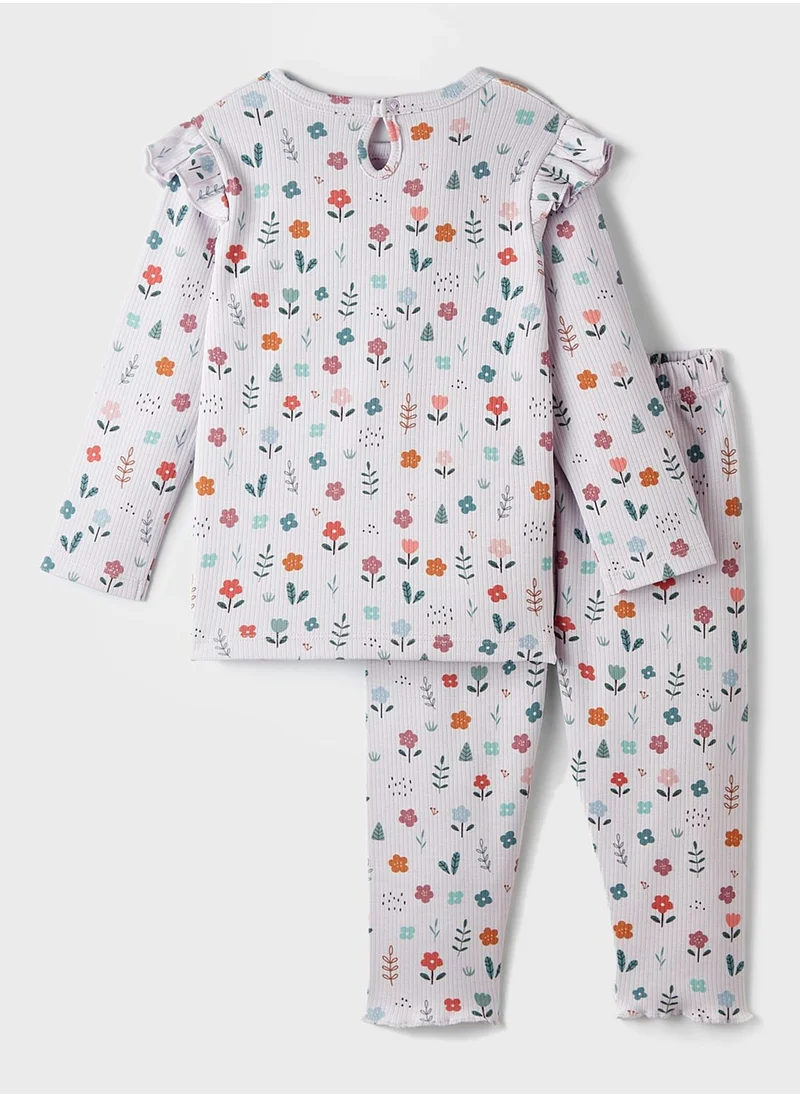 جون Kids Crew Neck T-Shirt And Pant Set