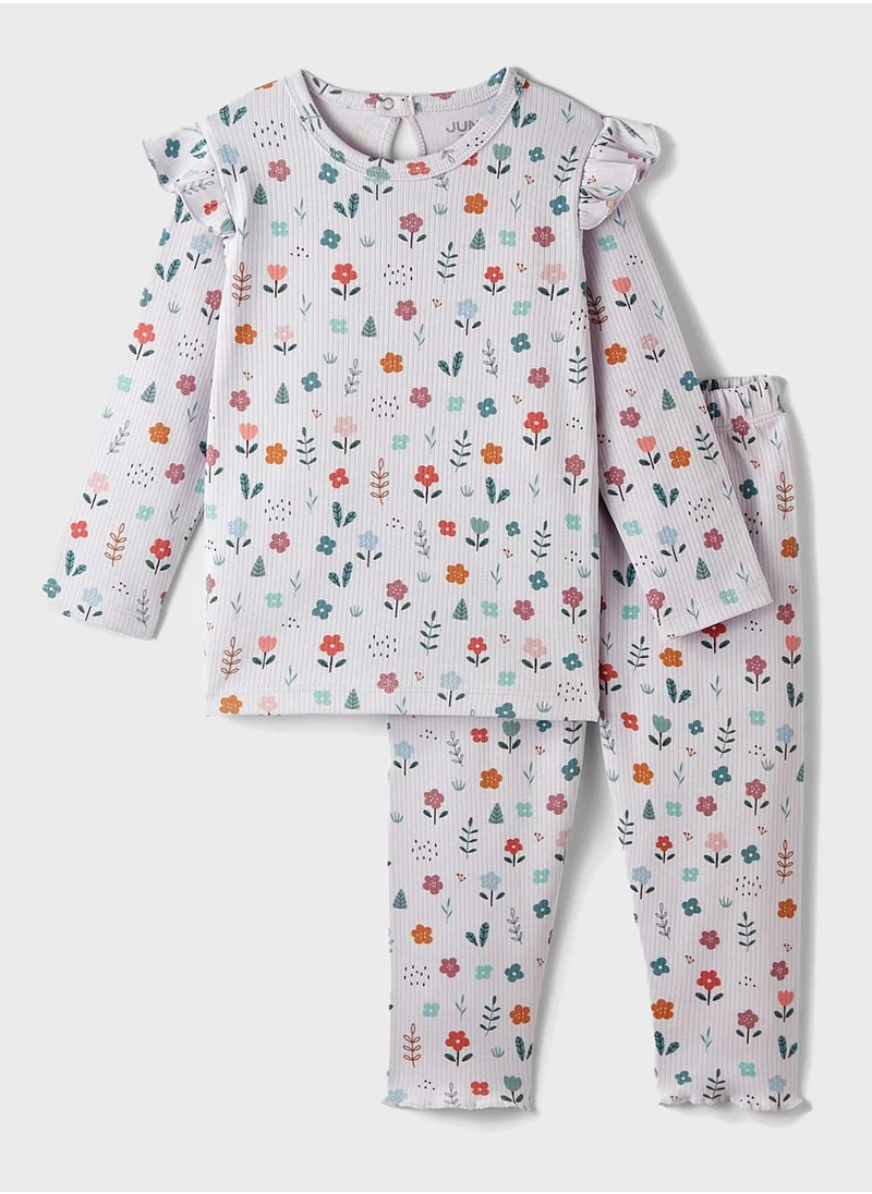 جون Kids Crew Neck T-Shirt And Pant Set