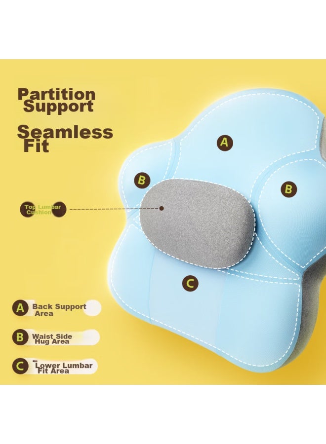 Back2 Lumbar Support Cushion, Office Chair Back Support, Bed Headboard Pillow, Car Backrest Pad, Memory Foam Lumbar Pillow, Gray - Image 2