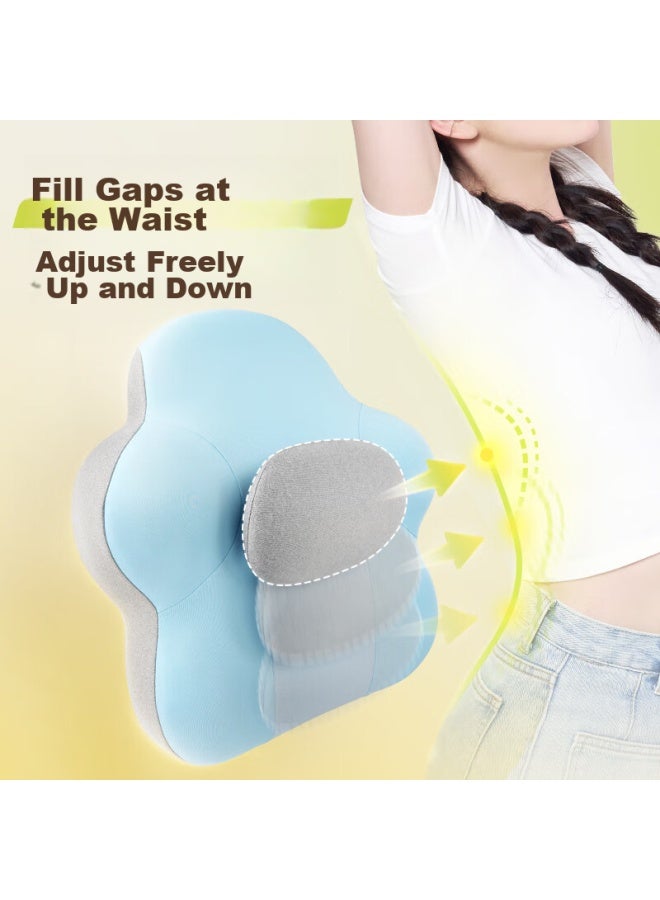 Back2 Lumbar Support Cushion, Office Chair Back Support, Bed Headboard Pillow, Car Backrest Pad, Memory Foam Lumbar Pillow, Gray - Image 3