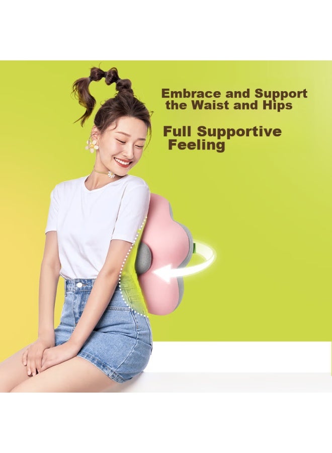 Back2 Lumbar Support Cushion, Office Chair Back Support, Bed Headboard Pillow, Car Backrest Pad, Memory Foam Lumbar Pillow, Gray - Image 4