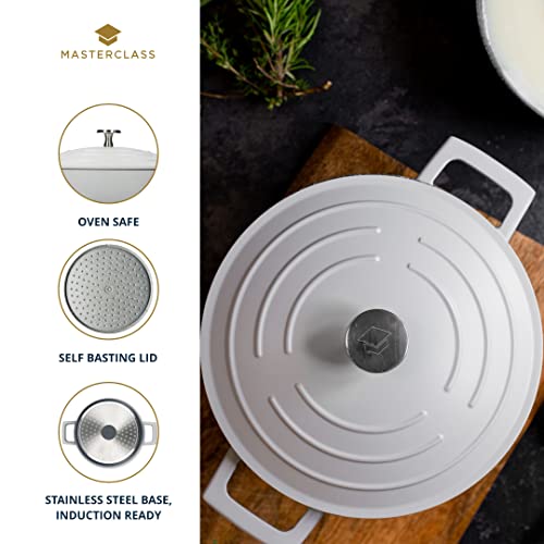 Master Class MasterClass MCMSCRD28GRY Shallow Casserole Dish with Lid, Lightweight Cast Aluminium, Induction Hob and Oven Safe, Ombre Grey, 4 Litre/28 cm - Image 5
