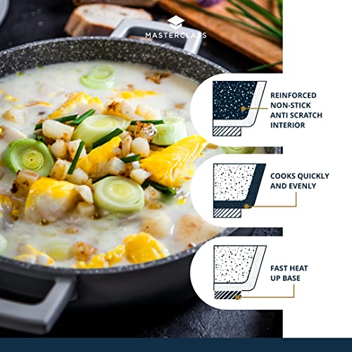 Master Class MasterClass MCMSCRD28GRY Shallow Casserole Dish with Lid, Lightweight Cast Aluminium, Induction Hob and Oven Safe, Ombre Grey, 4 Litre/28 cm - Image 4