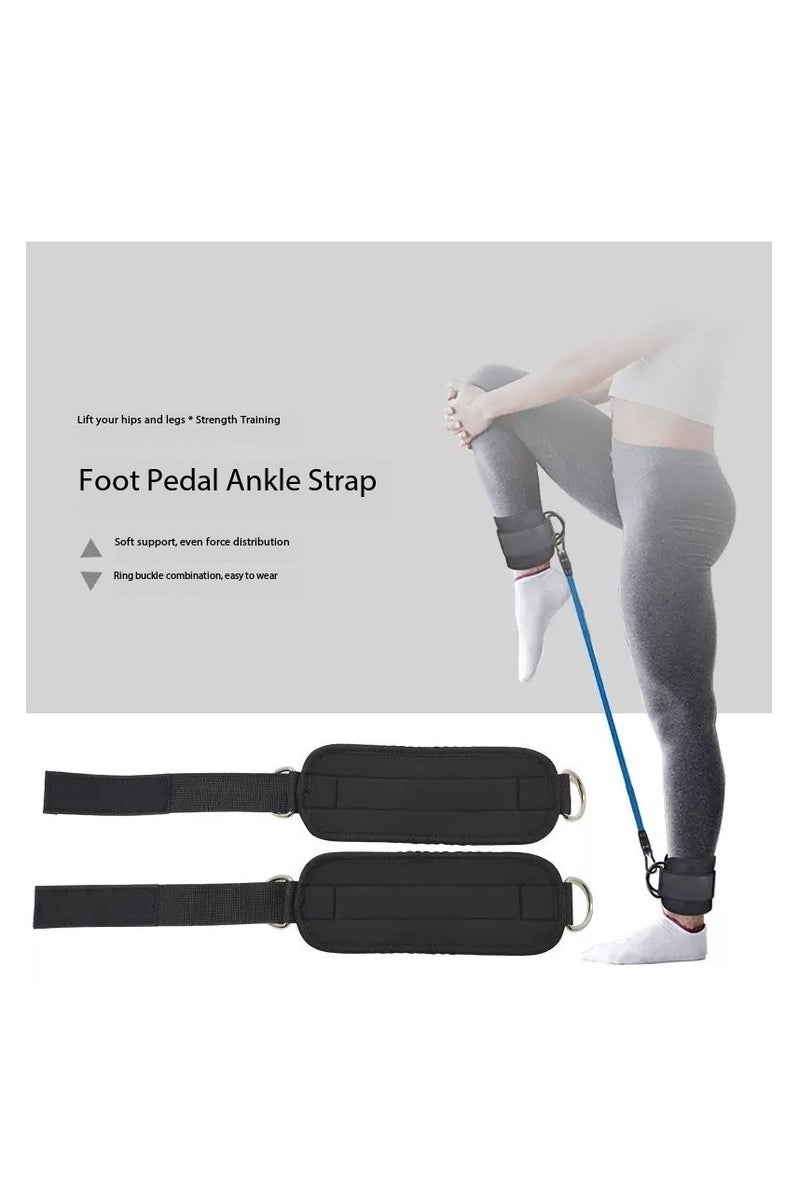 CityRiya-Long Ankle Straps, Adjustable Comfortable Ankle Cuffs with D-Ring & Velcro for Resistance Strength Training, Gym/Home Workouts, Tone Legs, Physical Therapy, Yoga Stretching - Men & Women - Image 2