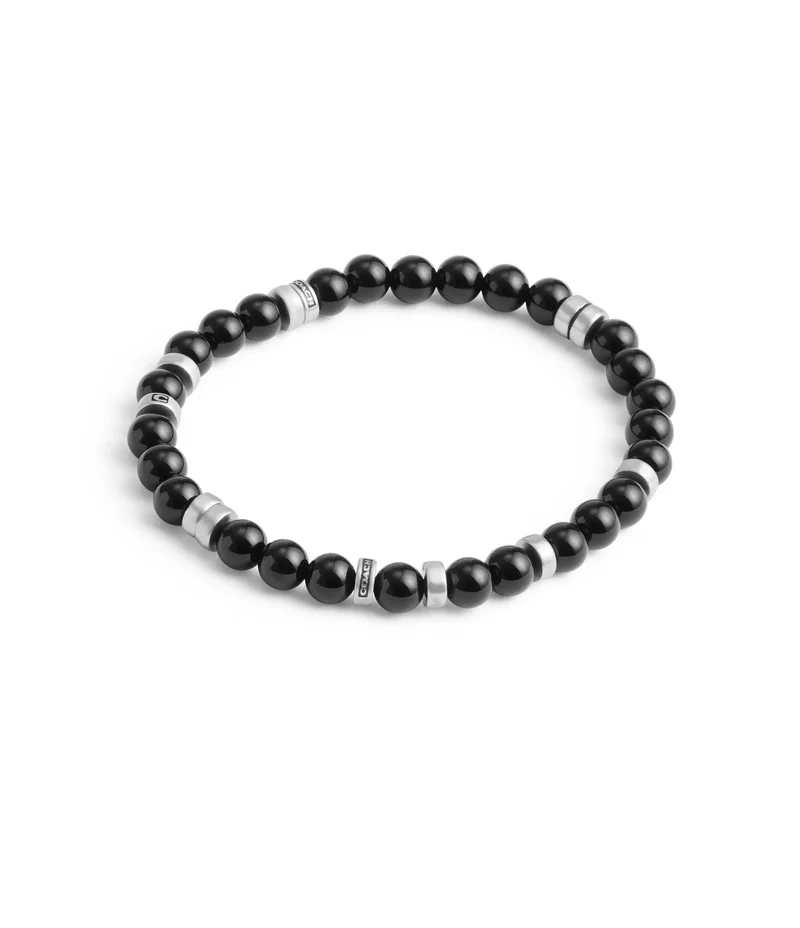 Coach Mens Bead Disk Stretch Bracelet