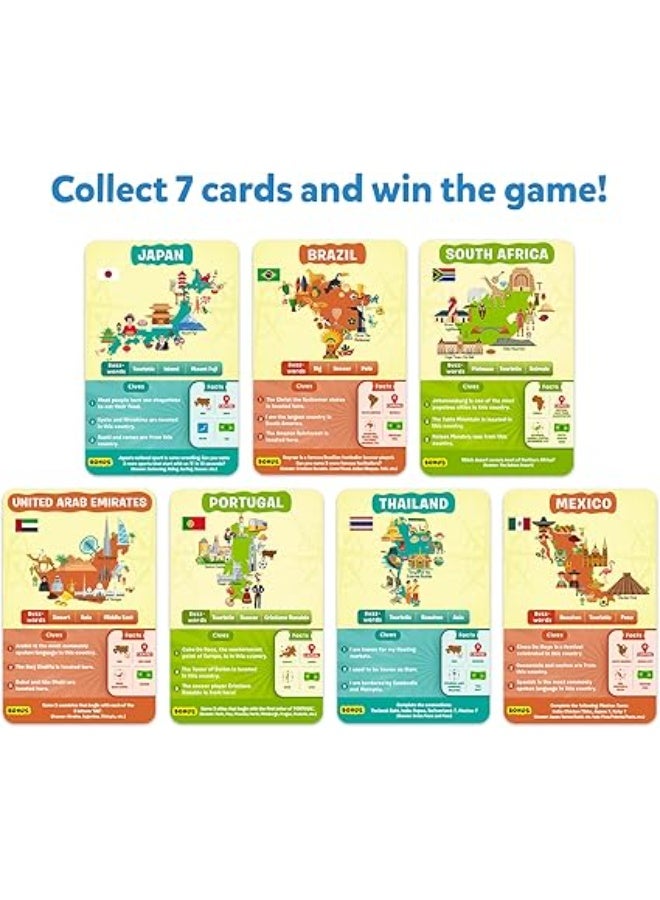 سكيلماتيكس لعبة بطاقات الأسئلة والتخمين "خمّن 10" - إصدار "حول العالم" - لعبة لوحية تعليمية وممتعة لتقوية الذكاء وسرعة البديهة - مثالية للحفلات، التجمعات العائلية والأصدقاء - مناسبة للأطفال والكبار. - Image 5