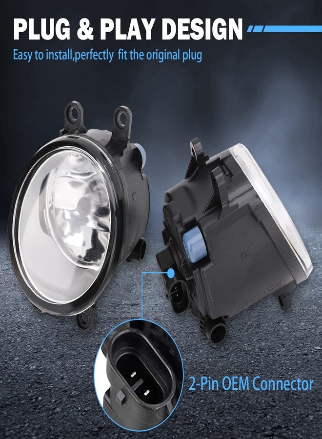 Tutor Auto Left & Right Fog Light Assembly Compatible with Toyota Venza Avalon Camry Corolla Highlander Matrix Prius RAV4 Solara Yaris, Lexus GS350 HS250h LX570 RX350 RX450h 2006-2013 with H11 12V 55W Bulbs - Image 3