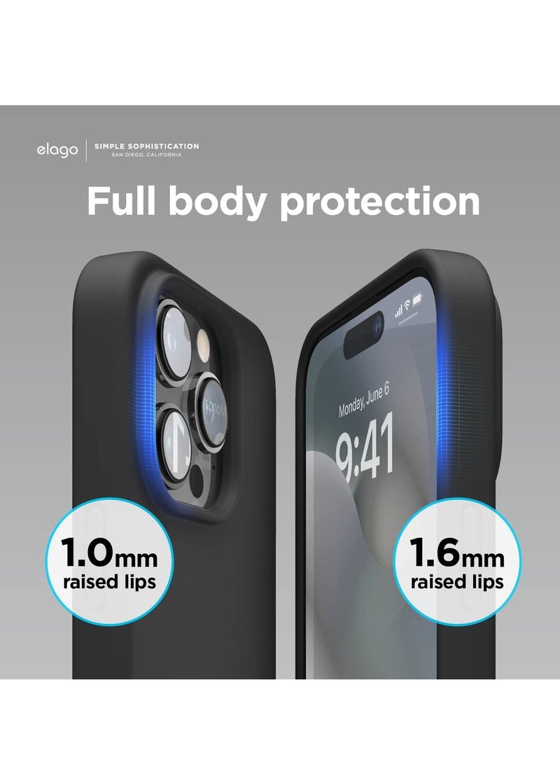 Liquid Silicone Case Compatible with iPhone 14 Pro MAX Case (6.7"), Premium Silicone, Full Protection - 4 Layer Shockproof Case, Soft Anti-Scratch Microfiber Lining (Black) - Image 5