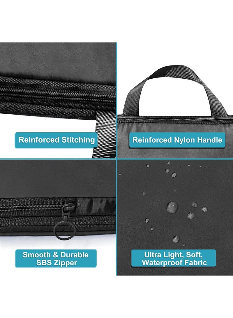 SOLARAE أكياس تعبئة مضغوطة للسفر، 2 حزمة حقيبة تخزين قابلة للتوسيع، منظمات تعبئة حقائب خفيفة الوزن لأكياس السفر والحقائب، سوداء - Image 2