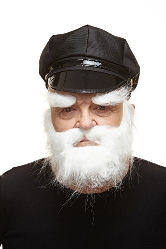 Mustaches Self Adhesive Novelty Realistic Traper Fake Beard Fake Mustache and Fake Eyebrows White Color - Image 5