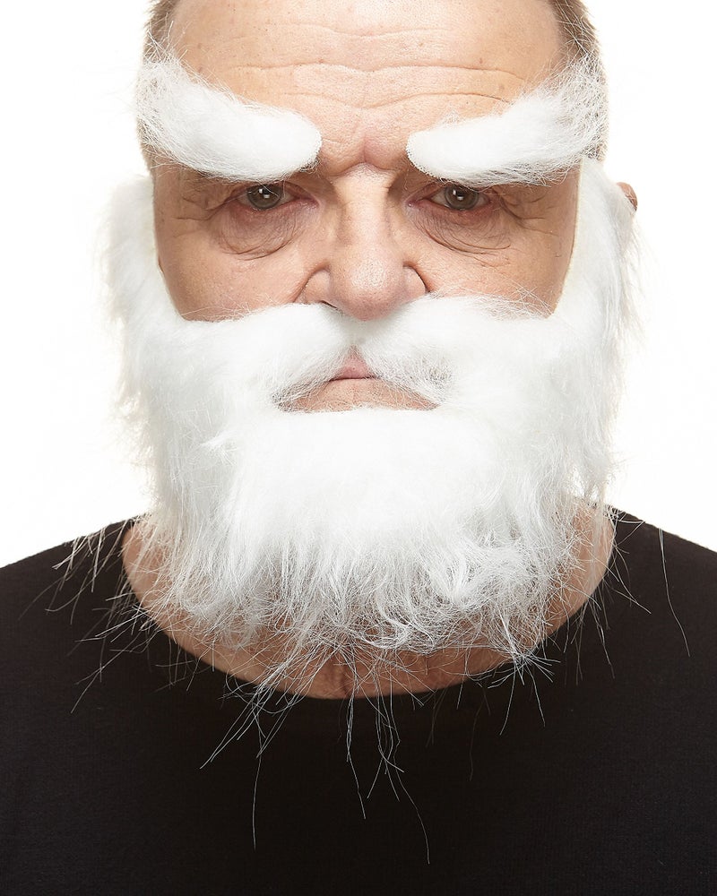 Mustaches Self Adhesive Novelty Realistic Traper Fake Beard Fake Mustache and Fake Eyebrows White Color - Image 4
