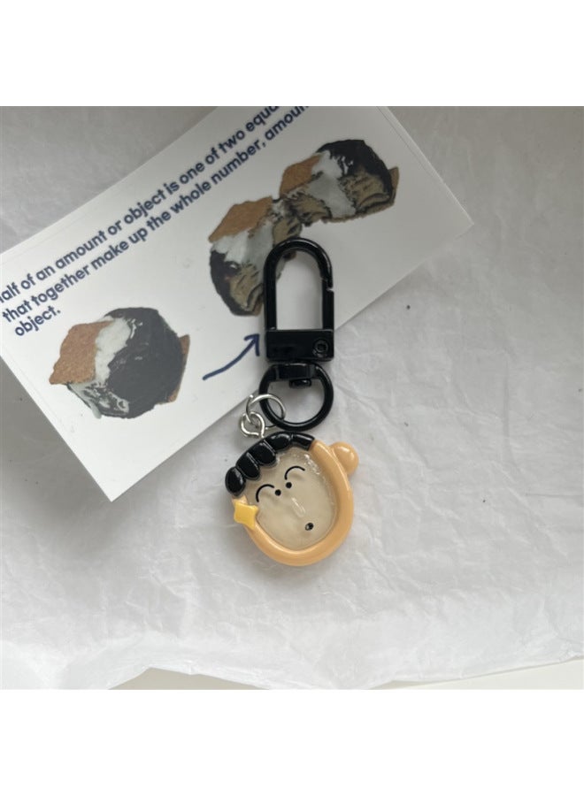 Jelly Transparent Crayon Small New Family Keychain Cute Girl Pendant Style Small Bag Hanging Ornaments