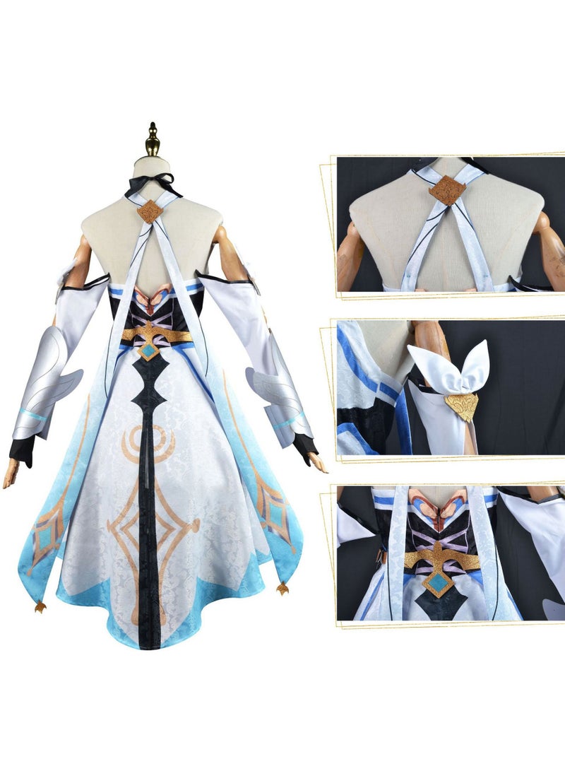 Loquat Genshin Impact Lumine Cosplay Costume, Game Anime Characters Dress Full Set  Costume - Image 3