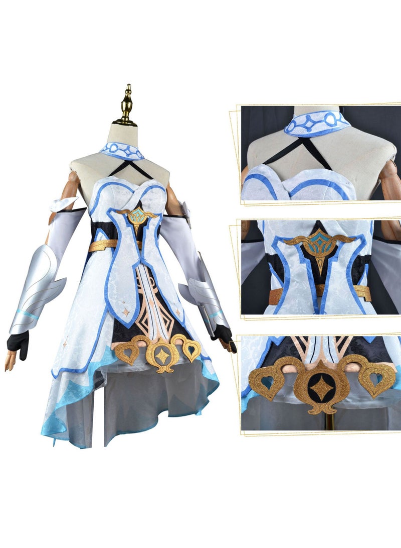 Loquat Genshin Impact Lumine Cosplay Costume, Game Anime Characters Dress Full Set  Costume - Image 2