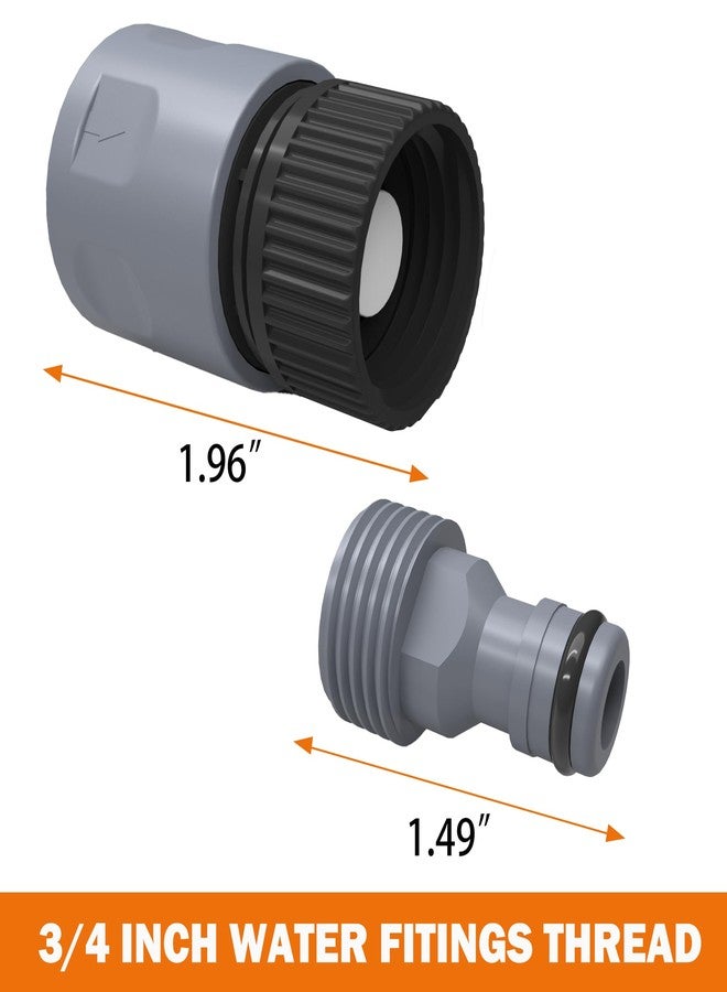 LIULO TOOL 8 Sets Garden Hose Quick Connector, 3/4 Inch Plastic Water Hose Fittings Male and Female Connectors Hose Adapters - Image 2