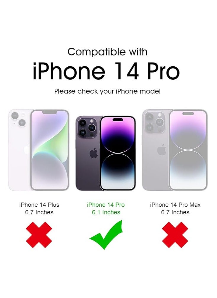 Denx - Magnetic Case for iPhone 14 Pro Case, Compatible with MagSafe, Plating Luxury Cover, Clear Soft TPU Shockproof Protective Phone Case, (Natural Titanium) - Image 1