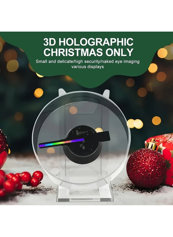 Compact 3D Holographic Christmas Projector USB Powered Remote Controlled White ABS Resin - Image 2