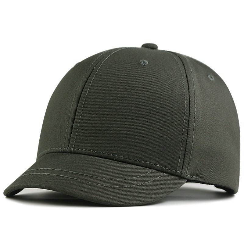 Unisex Baseball Cap Short Brim Spring Autumn Army Green - Image 1