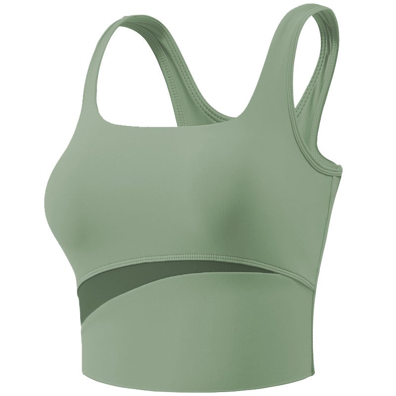 Women''s Shock-Proof Push-Up Anti-Sagging Vest Outer Wear Running Splicing All-In-One Bra Sports Bra - Image 1