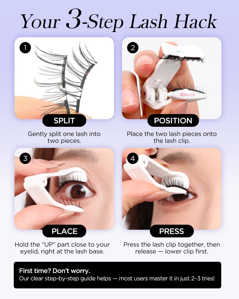 BEYELIAN Portable Magnetic Eyelashes with Applicator Kit All-In-One Box, Upgrade Soft Reusable Magnetic Lashes, No Glue Needed False EyelashesAYT35 (Lightweight & Comfortable) - Image 5
