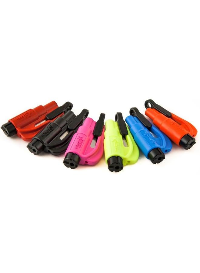 bluejw Pack of 2, The Original Emergency Keychain Car Escape Tool, 2-in-1 Seatbelt Cutter and Window Breaker, Made in USA, Compact Safety Hammer- Black - Image 2