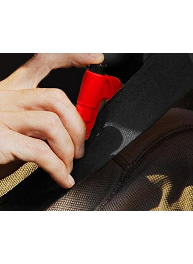 bluejw Pack of 2, The Original Emergency Keychain Car Escape Tool, 2-in-1 Seatbelt Cutter and Window Breaker, Made in USA, Compact Safety Hammer- Black - Image 3