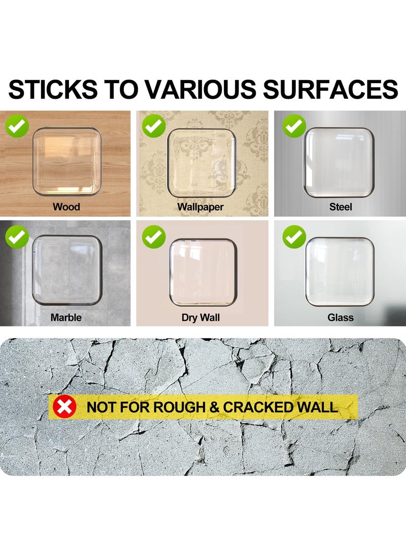 Fasola Silicone Door Stoppers 12 Pack Thickened Reusable Door Bumpers with Strong Self-Adhesive Backing Clear Wall Protectors for Home Office Noise Reduction and Daily Use - Image 5