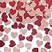 MOWO Glitter Heart Confetti for Table Wedding Birthday Party Decoration 12 inch in Diameter rose gold glitterburgundy200pc - Image 4