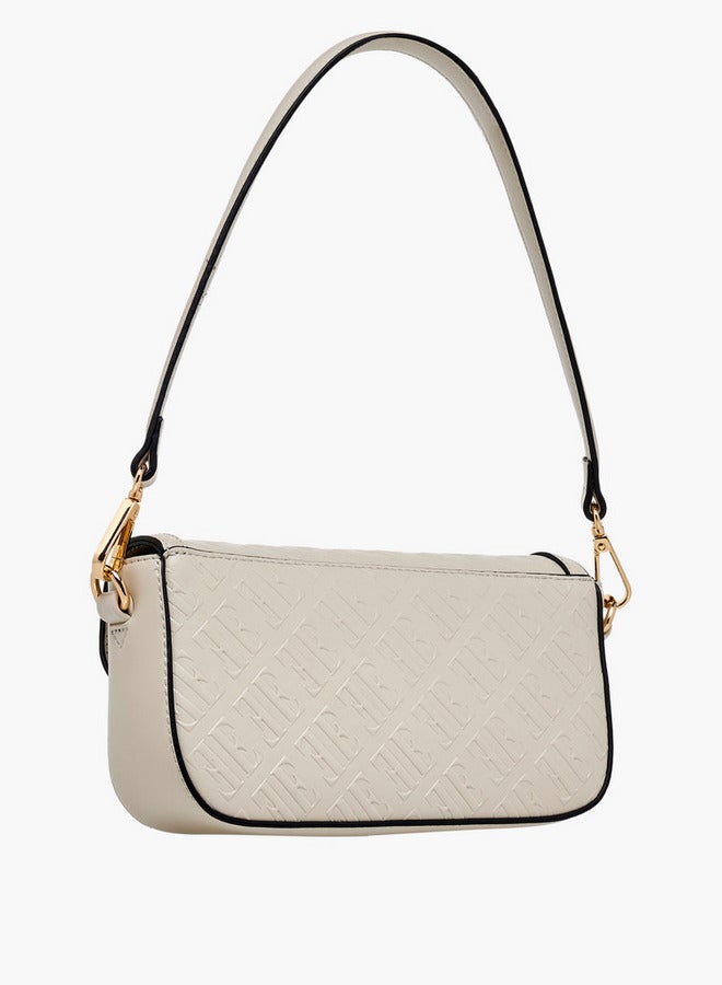 ايل حقيبة كتف بنقش المونوغرام مع حزام سلسلة قابل للفصل - Image 4