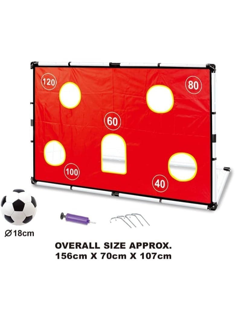 GOLD MANTIS Kids Soccer Goal Net Set with Scoring Target Sheet – Football Game Training Net with Ball, Pump & Hooks – Portable Indoor Outdoor Sports Play for Garden Lawn School Backyard - Image 2