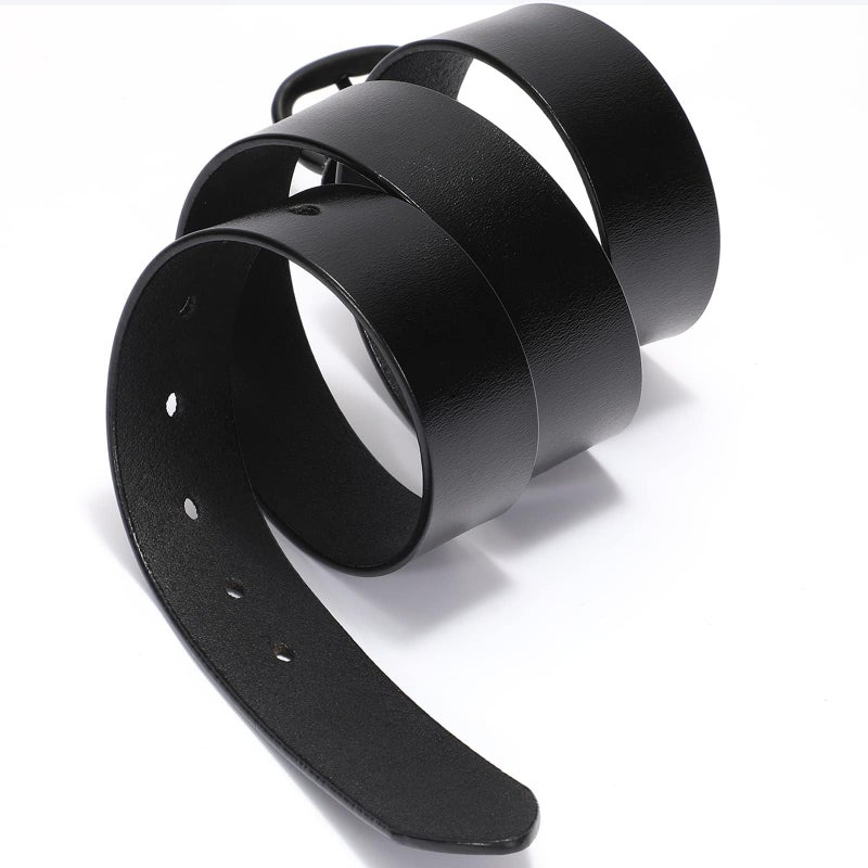 WHIPPY Women Leather Belt for Jeans Pants Dresses Ladies Waist Belt with Black Buckle M - Image 5