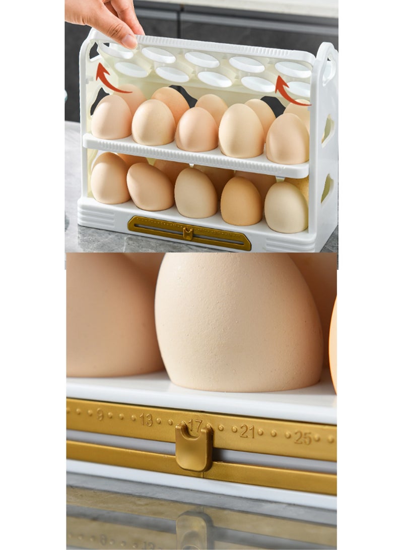 Transparent Refrigerator Egg Rack, Stackable Egg Storage Container, Suitable For Refrigerator Door, Save Space - Image 3
