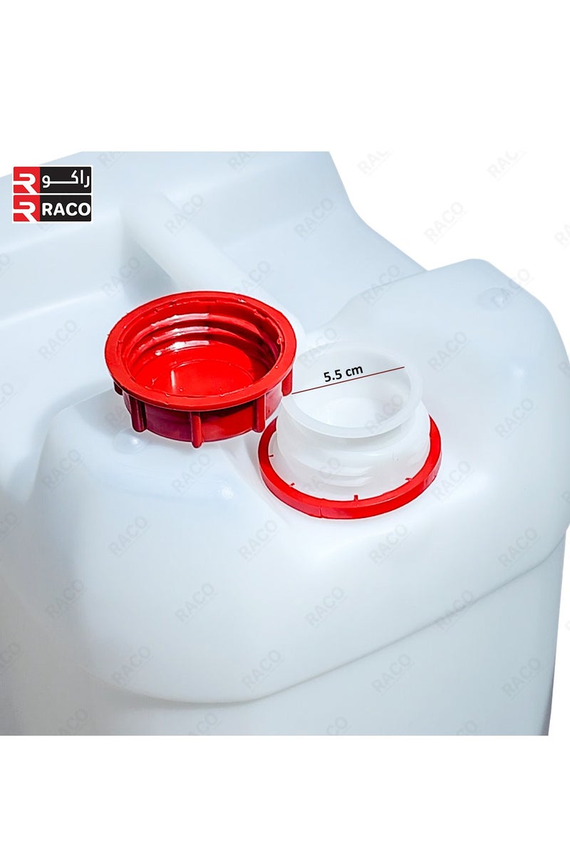 RACO RACO Jerry Can Type Plastic Canister with Black Tamper-Evident Cap for Water, Oil, Food Liquids and Chemicals 20 Litre Made in Oman  - Image 5