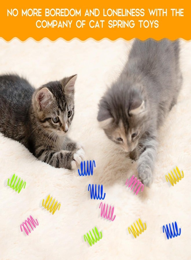 Kerros Cat Spring Toy 60 Pack, Plastic Springs Cat Toy Springs for Indoor Cats Kitten Toys for Swatting, Biting, Hunting, Tnteractive (4 Colors) - Image 5