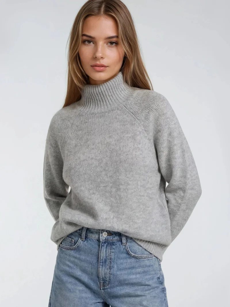 ميكسراي Mixray Knit Half Turtleneck Sweater
