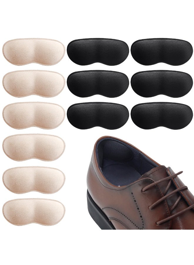 LEBOCADO 6 Pairs Heel Cushion Pads for Shoes Too Big, Shoe Grips Liners Heel Protectors for Loose Shoes, Heel Pain, Blisters and Rubbing, Anti Slip Shoe Filler Make Shoes Fit Tighter (3 Pairs Beige, 3 Pairs Black) - Image 1
