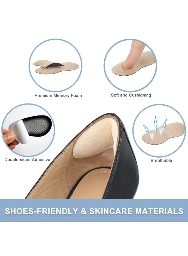 LEBOCADO 6 Pairs Heel Cushion Pads for Shoes Too Big, Shoe Grips Liners Heel Protectors for Loose Shoes, Heel Pain, Blisters and Rubbing, Anti Slip Shoe Filler Make Shoes Fit Tighter (3 Pairs Beige, 3 Pairs Black) - Image 4