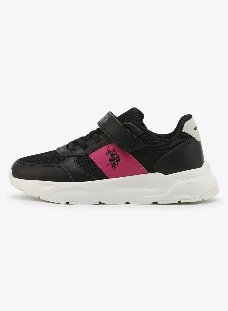 U.S. Polo Assn. U.S. Polo Assn. Lorena Girl's Comfortable Stylish Casual Everyday Low Top Sneaker - Black