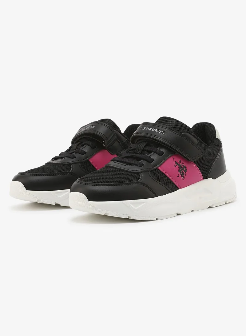 U.S. Polo Assn. 6P LORENA JR GLB 6FX GIRL OD_BLACK U.S. Polo Assn. Lorena Girl's Comfortable Stylish Casual Everyday Low Top Sneaker - Black for Women | Best Price UAE