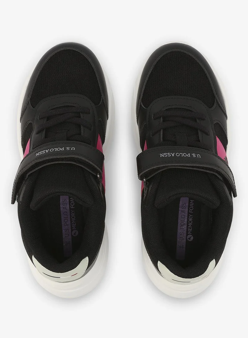 U.S. Polo Assn. 6P LORENA JR GLB 6FX GIRL OD_BLACK U.S. Polo Assn. Lorena Girl's Comfortable Stylish Casual Everyday Low Top Sneaker - Black for Women | Best Price UAE