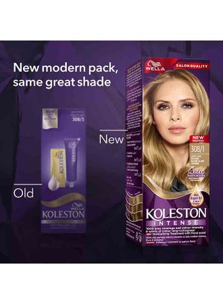 Koleston Intense Hair Color 308/1 Light Ash Blonde - view 3
