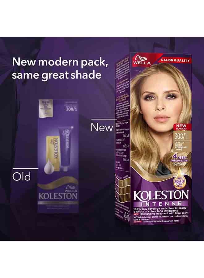 WELLA Koleston Intense Hair Color 308/1 Light Ash Blonde - Image 3
