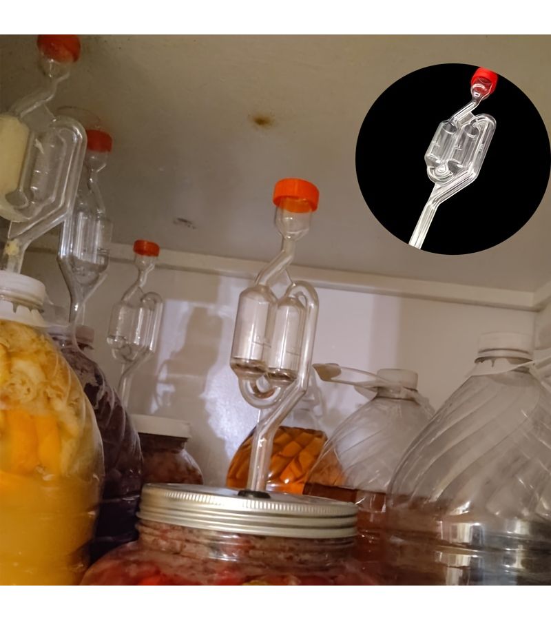 S Shaped Plastic Fermentation Air Locks 3pcs Durable Double Bubble Storage - Image 1