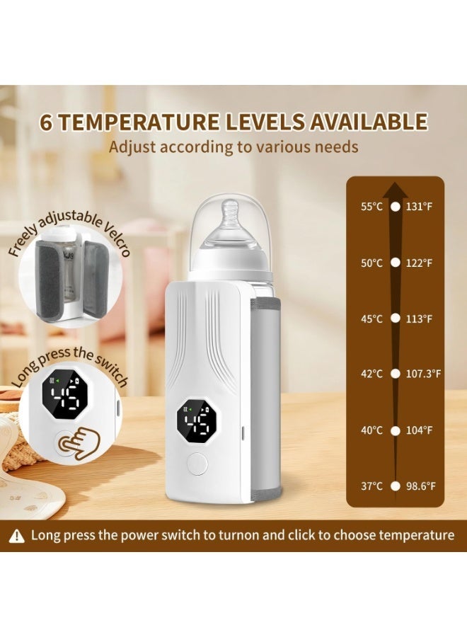 ELTRAZONE Portable Baby Bottle Warmer - USB Rechargeable Milk Bottle Heater with Adjustable Temperature Control, Travel Bottle Warmer for Breast Milk, Formula & Baby Feeding - Image 2