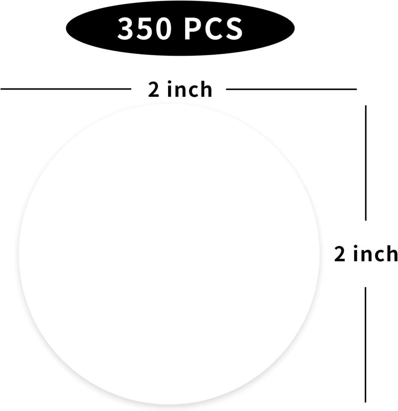STARLIBOO White Dot Stickers, 2 inch Circle Garage Sale Stickers, 350Pcs Round Price Labels Sticker, Writable Not Blurry for Yard Sale, DO NOT Support Thermal Printing - Image 3